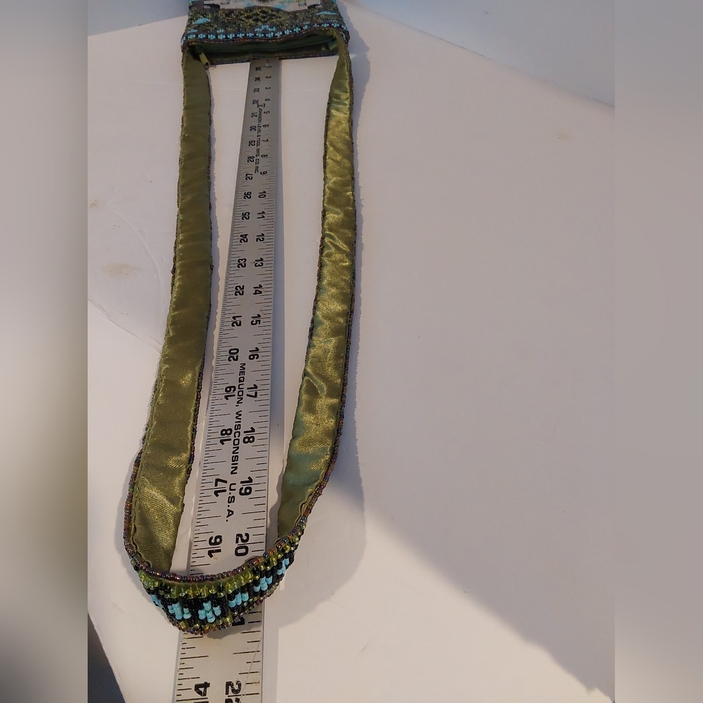 Y&S Original Beaded Zip Top Crossbody Shoulder Bag - Picture 9 of 11